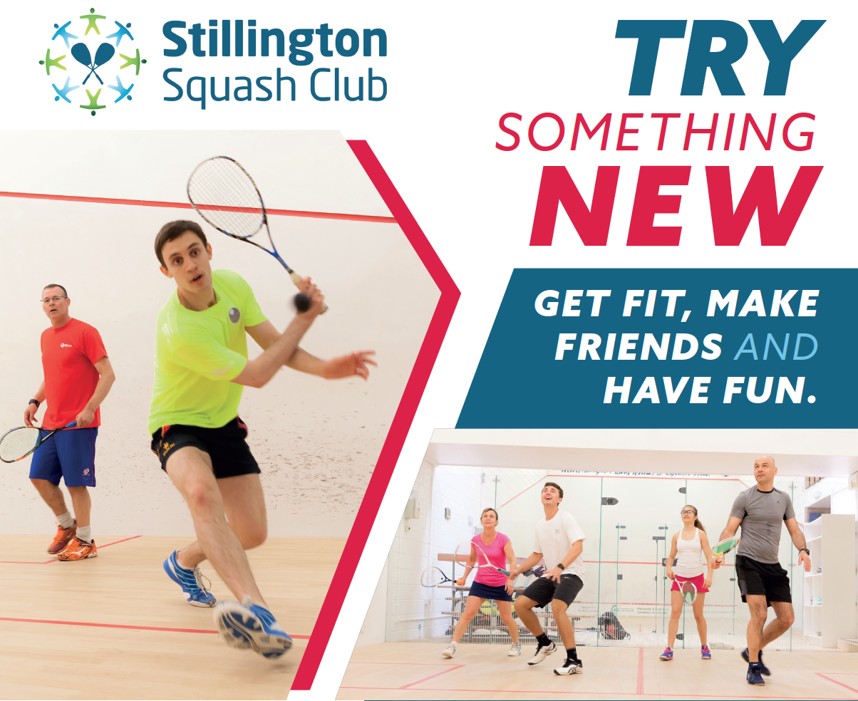 Try something new - play squash